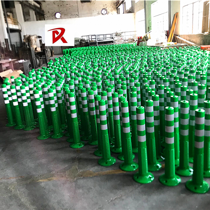 স্প্রিং পার্কিং সাইন পোস্ট সড়ক নিরাপত্তা নমনীয় পিইউ স্ক্রু থ্রেড পার্কিং লট সাইন পোস্ট 10